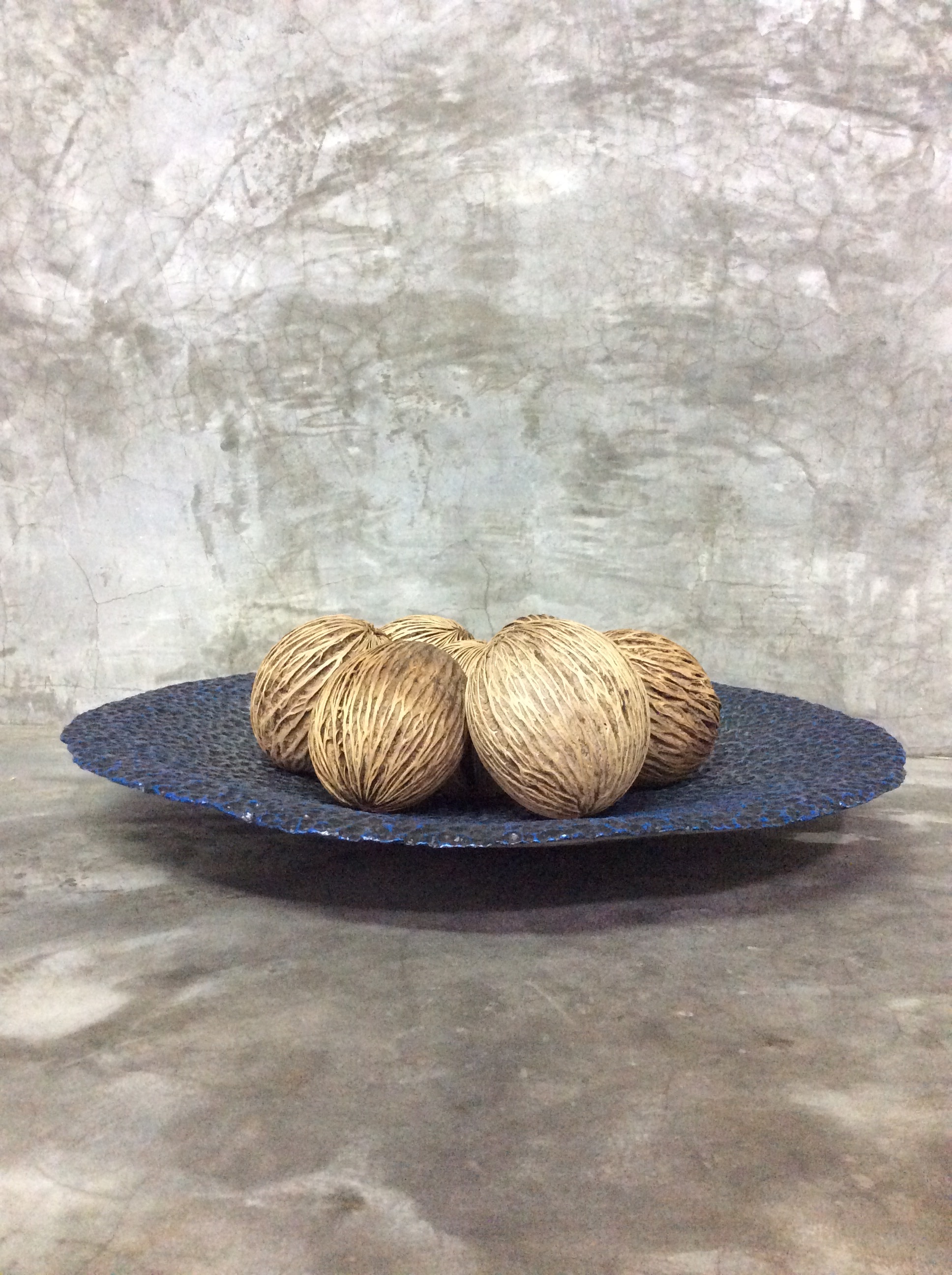 103PAPER NO.15 : PAPER TRAY -  Our designs give new life to recycled paper and other natural materials,  Handmade sculptures , Which is created piece by piece.