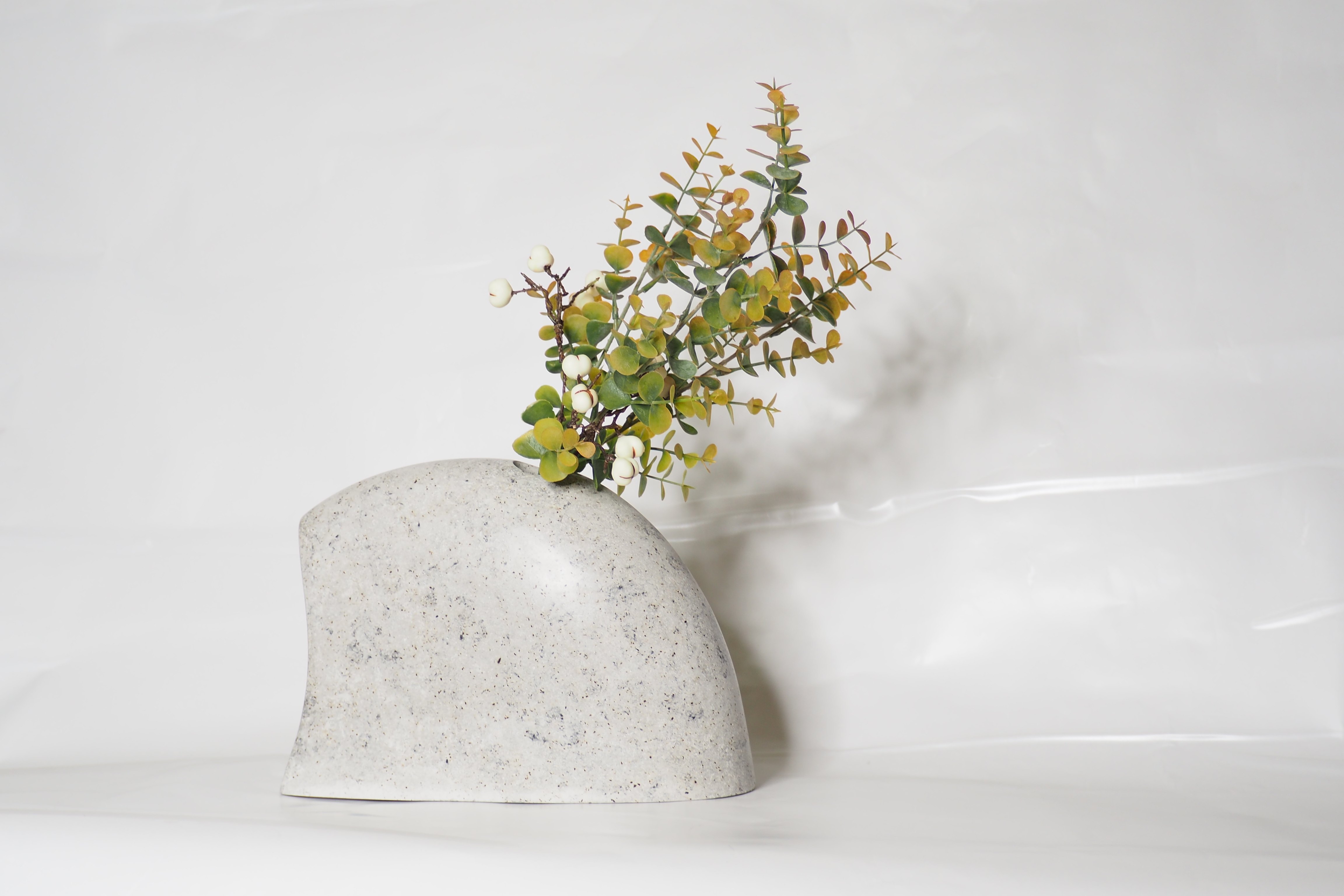103PAPER NO.49  :  PAPER VASE  -  Our designs give new life to recycled paper and other natural materials,  Handmade sculptures , Which is created piece by piece.