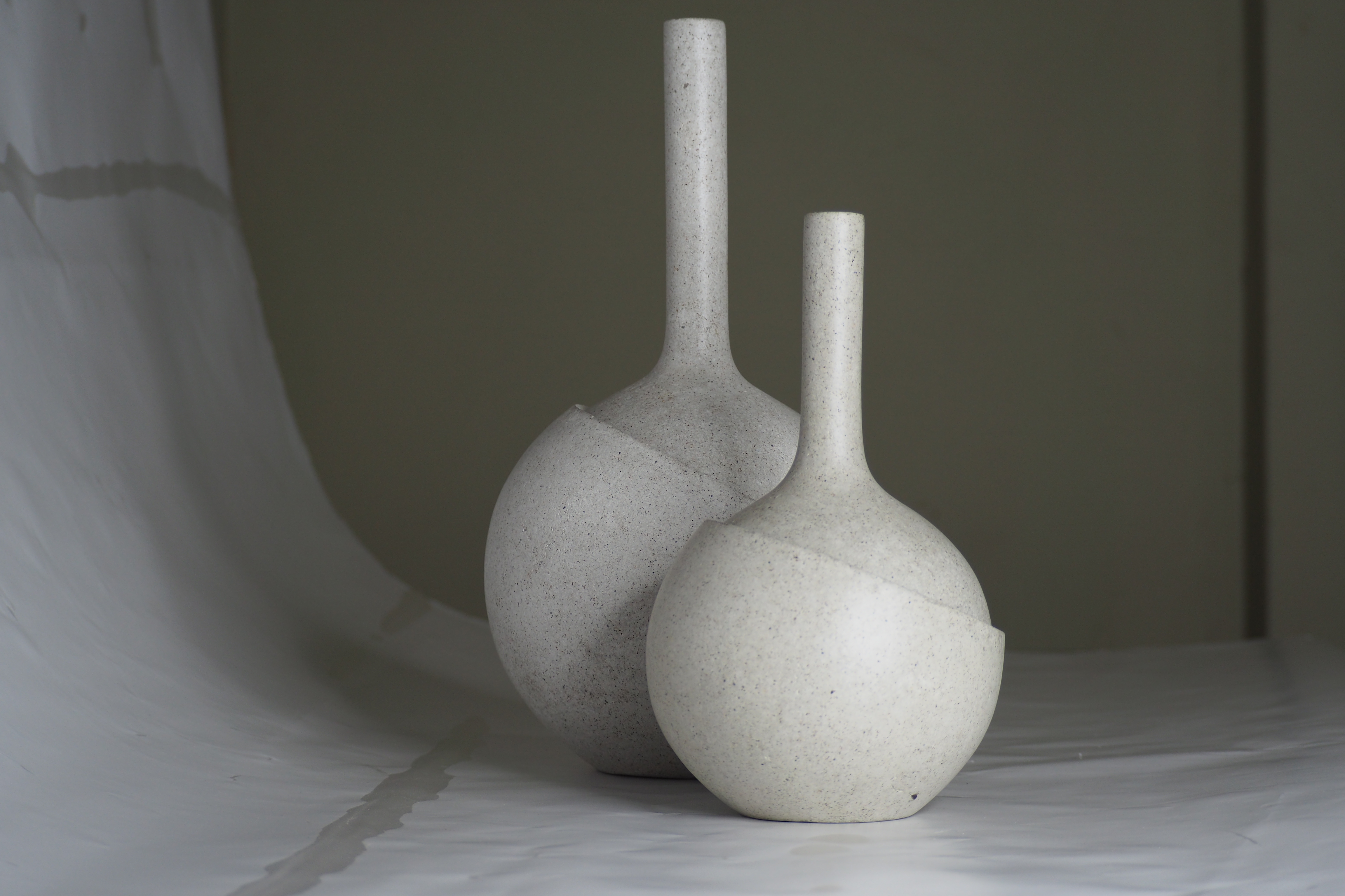 103PAPER NO.51  :  PAPER VASE  -  Our designs give new life to recycled paper and other natural materials,  Handmade sculptures , Which is created piece by piece.