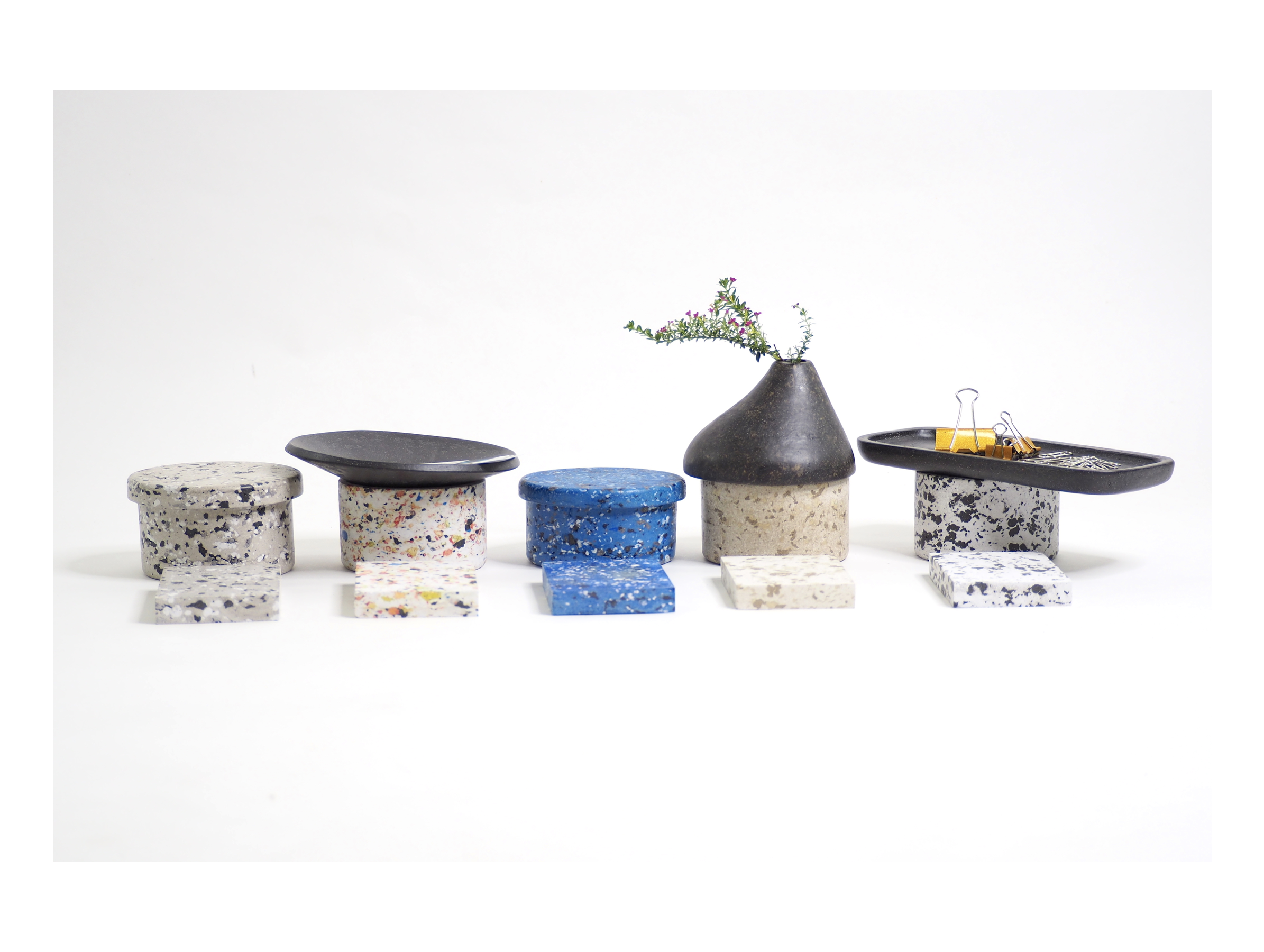 PAPER TERRAZZO : PAPER ACCESSORIES OTHER - Our designs give new life to recycled paper and other natural materials, Handmade sculptures , Which is created piece by piece. PAPER TERRAZZO : PAPER ACCESSORIES OTHER - Our designs give new life to recycled paper and other natural materials, Handmade sculptures , Which is created piece by piece.