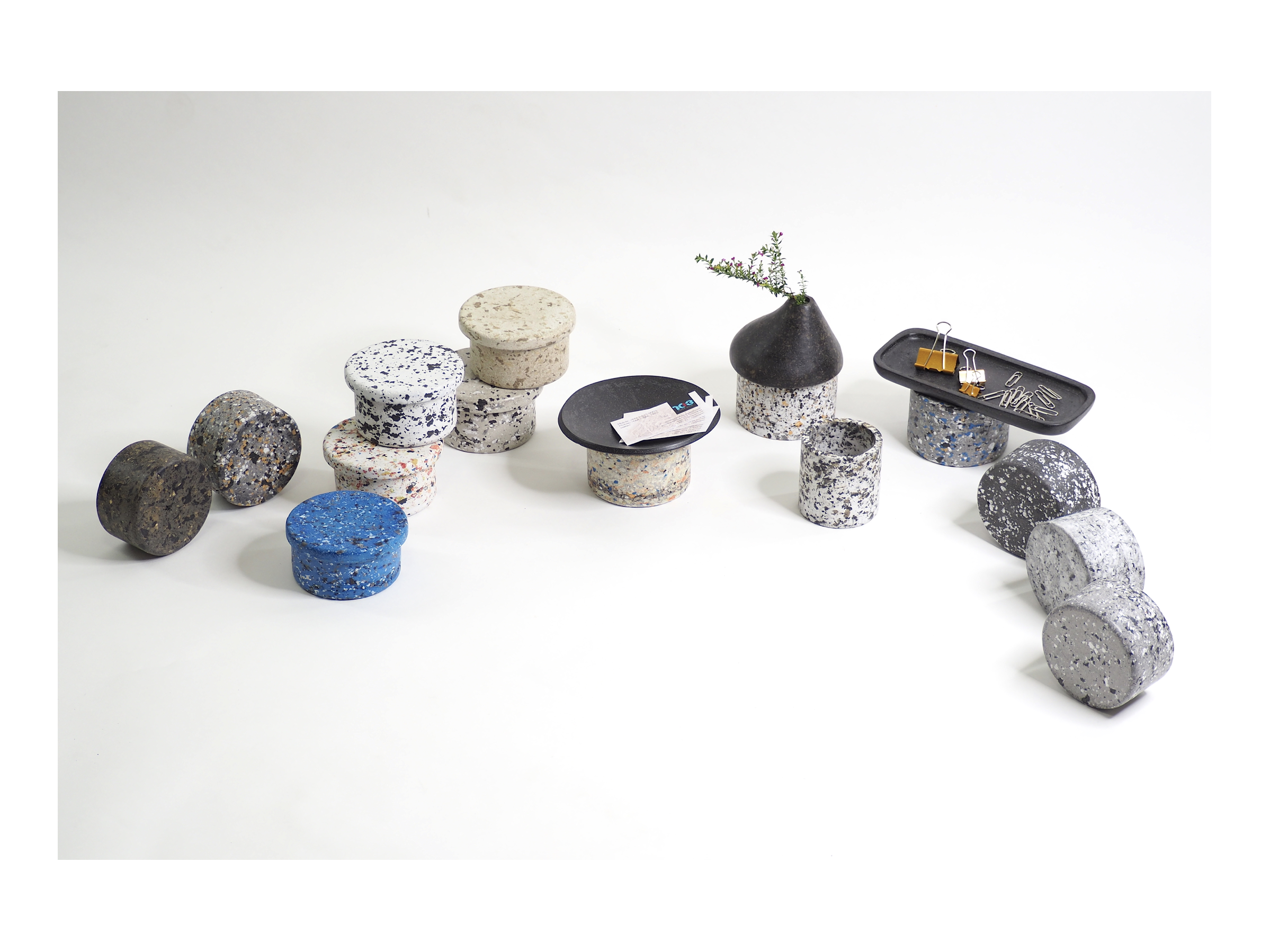 PAPER TERRAZZO : PAPER ACCESSORIES OTHER - Our designs give new life to recycled paper and other natural materials, Handmade sculptures , Which is created piece by piece. PAPER TERRAZZO : PAPER ACCESSORIES OTHER - Our designs give new life to recycled paper and other natural materials, Handmade sculptures , Which is created piece by piece.