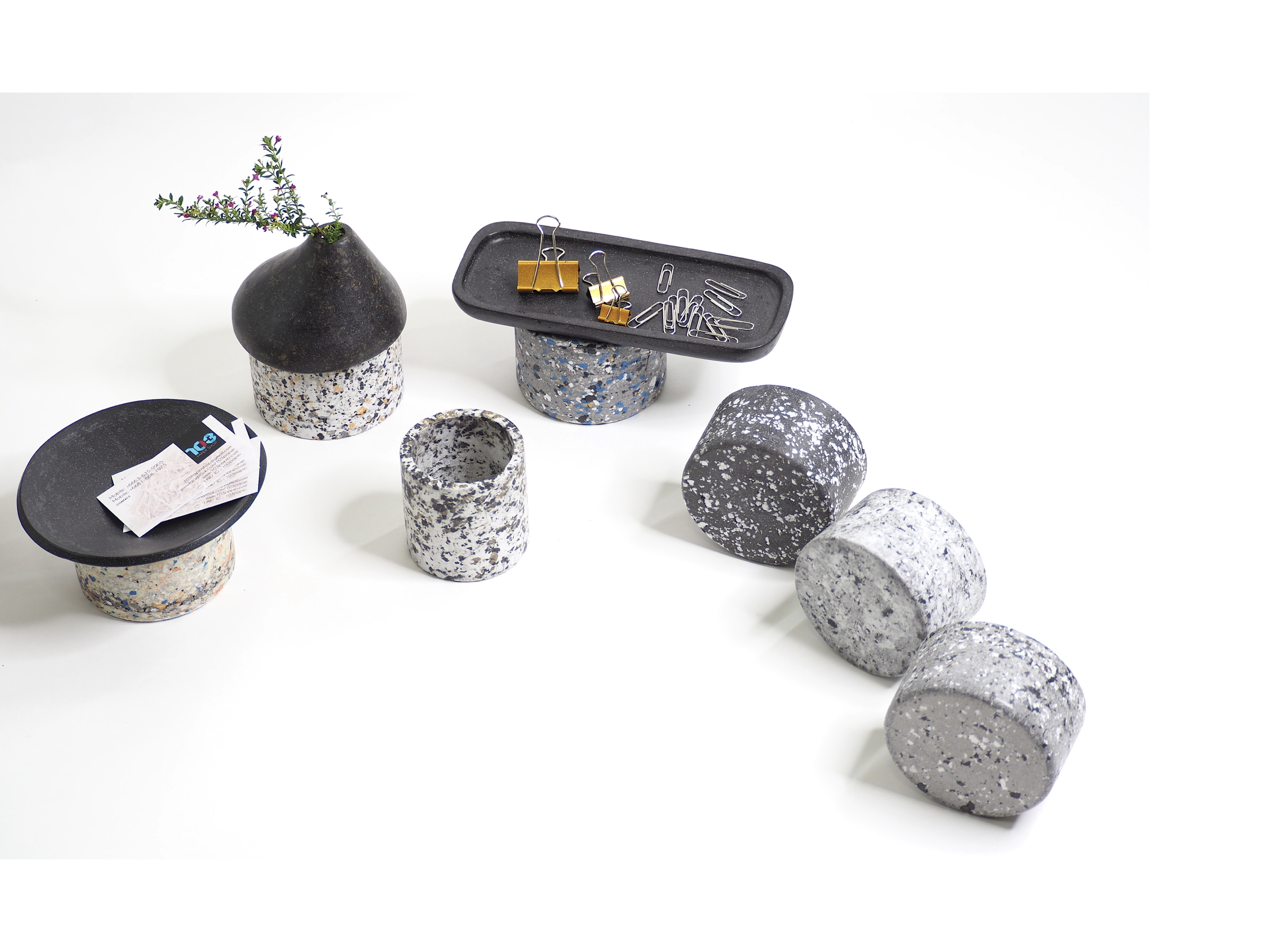 PAPER TERRAZZO : PAPER ACCESSORIES OTHER - Our designs give new life to recycled paper and other natural materials, Handmade sculptures , Which is created piece by piece. PAPER TERRAZZO : PAPER ACCESSORIES OTHER - Our designs give new life to recycled paper and other natural materials, Handmade sculptures , Which is created piece by piece.