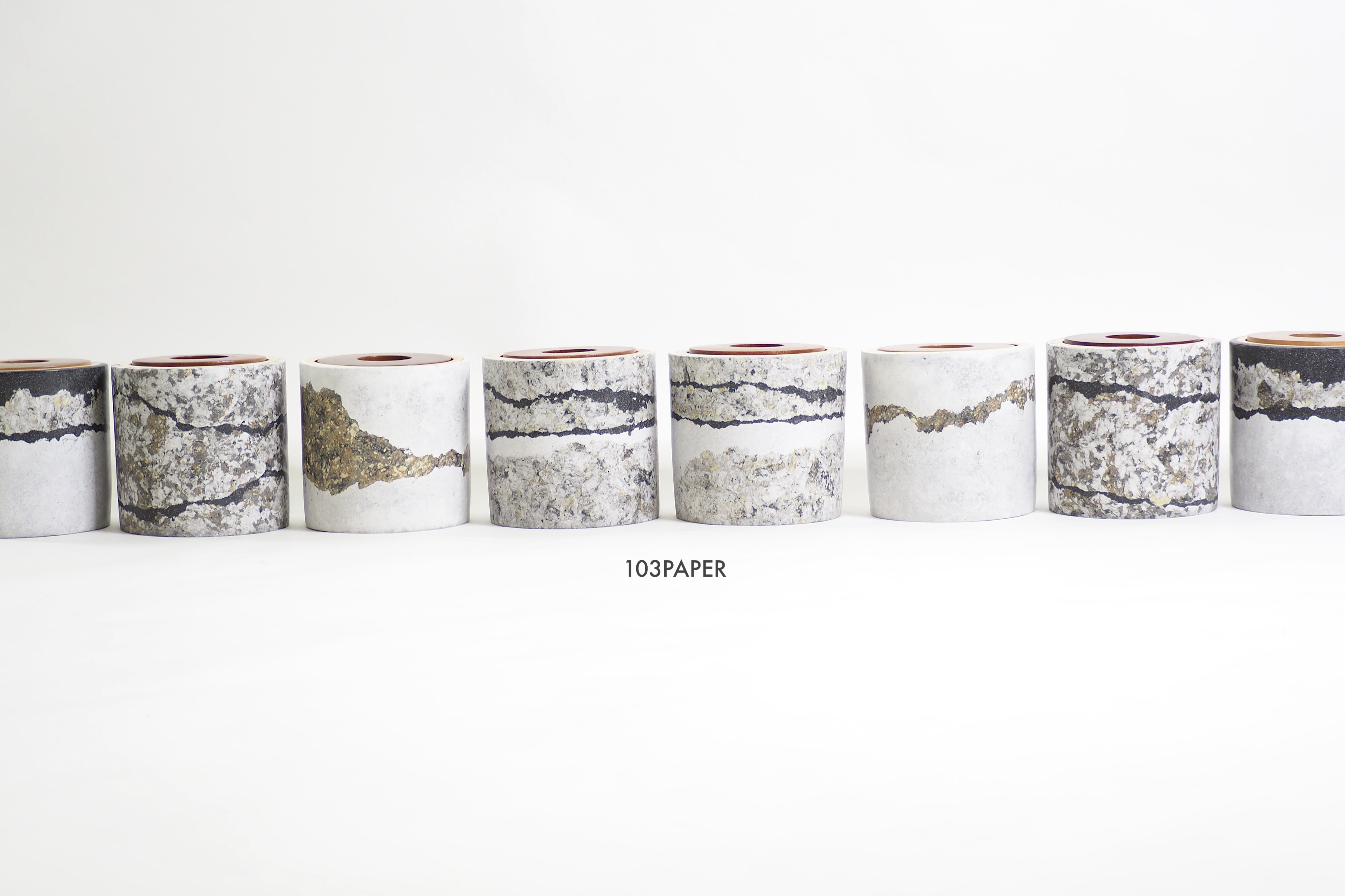 103PAPER NO.35  :  PAPER VASE  -  Our designs give new life to recycled paper and other natural materials,  Handmade sculptures , Which is created piece by piece.