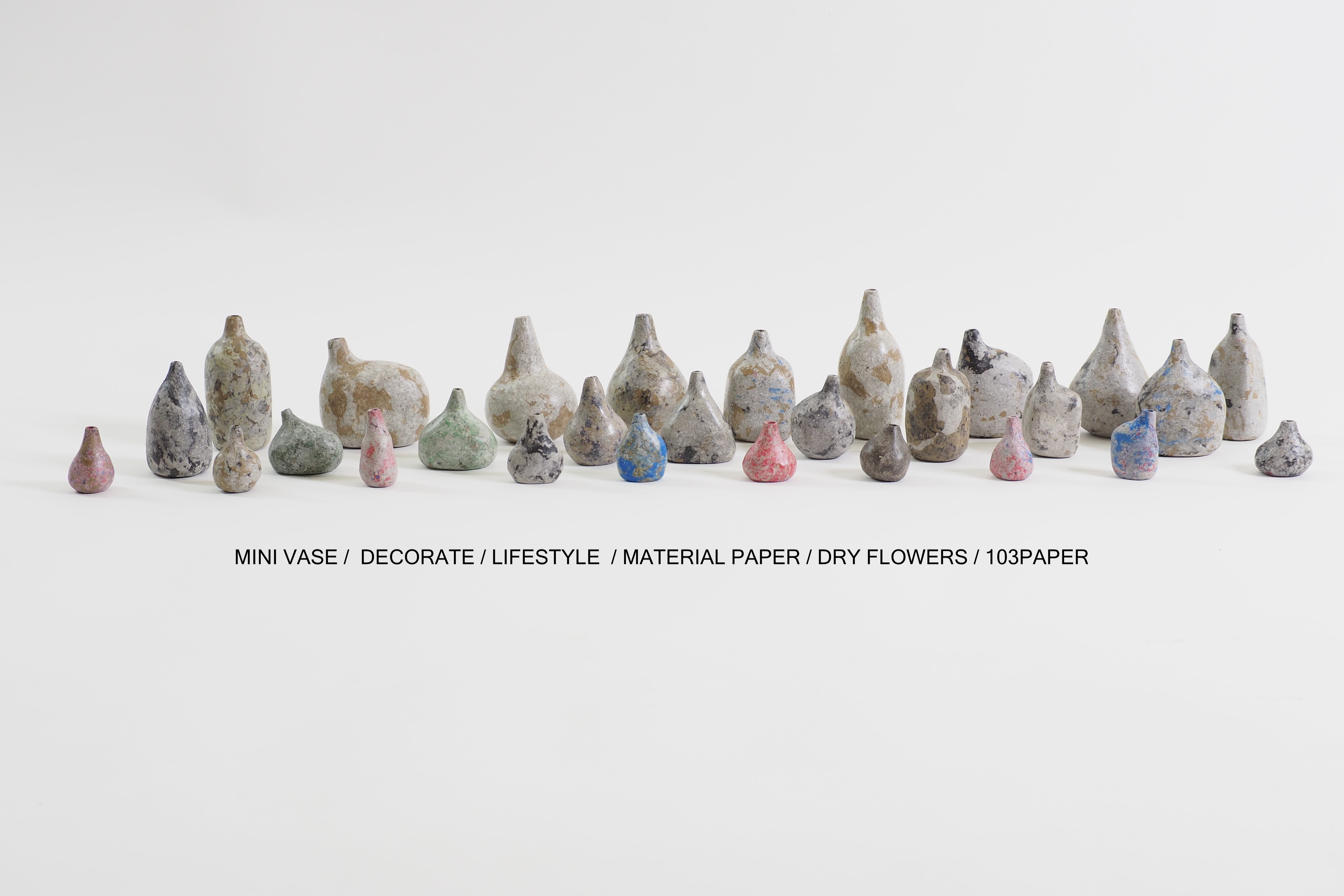 103PAPER NO.48  :  PAPER MINI VASE  -  Our designs give new life to recycled paper and other natural materials,  Handmade sculptures , Which is created piece by piece.