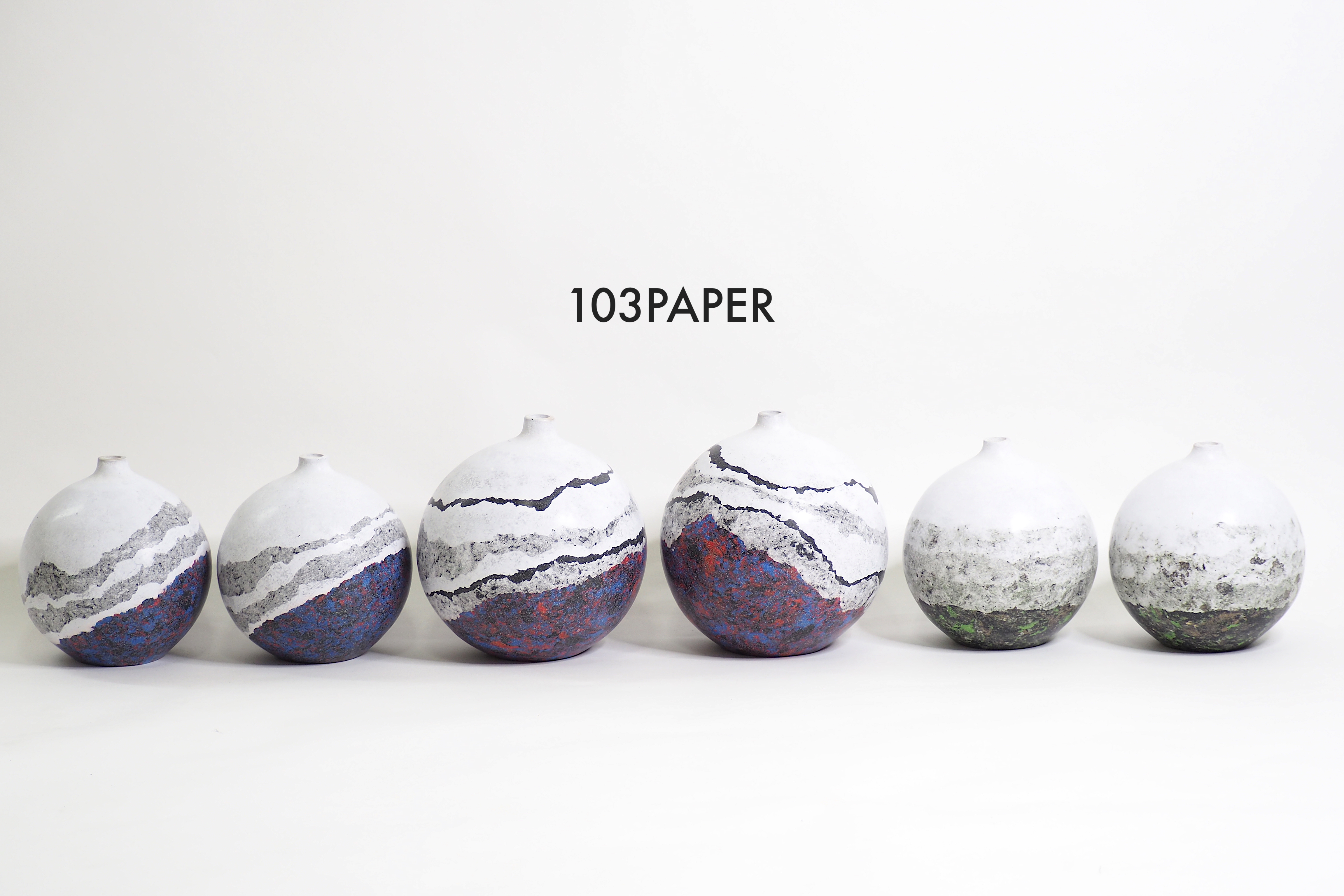 103PAPER NO.36  :  PAPER VASE  -  Our designs give new life to recycled paper and other natural materials,  Handmade sculptures , Which is created piece by piece.