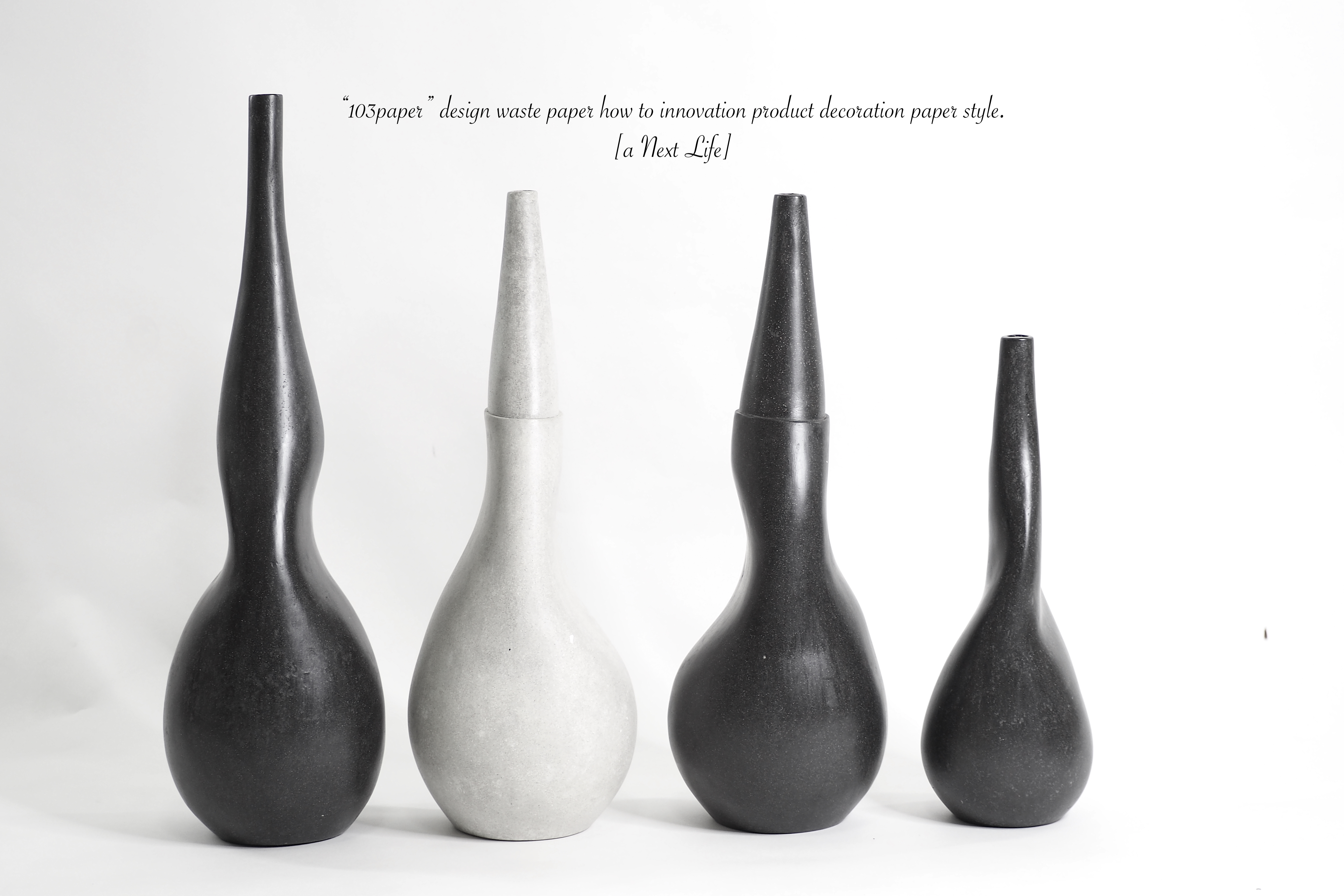 103PAPER NO.22  :  PAPER VASE  -  Our designs give new life to recycled paper and other natural materials,  Handmade sculptures , Which is created piece by piece.