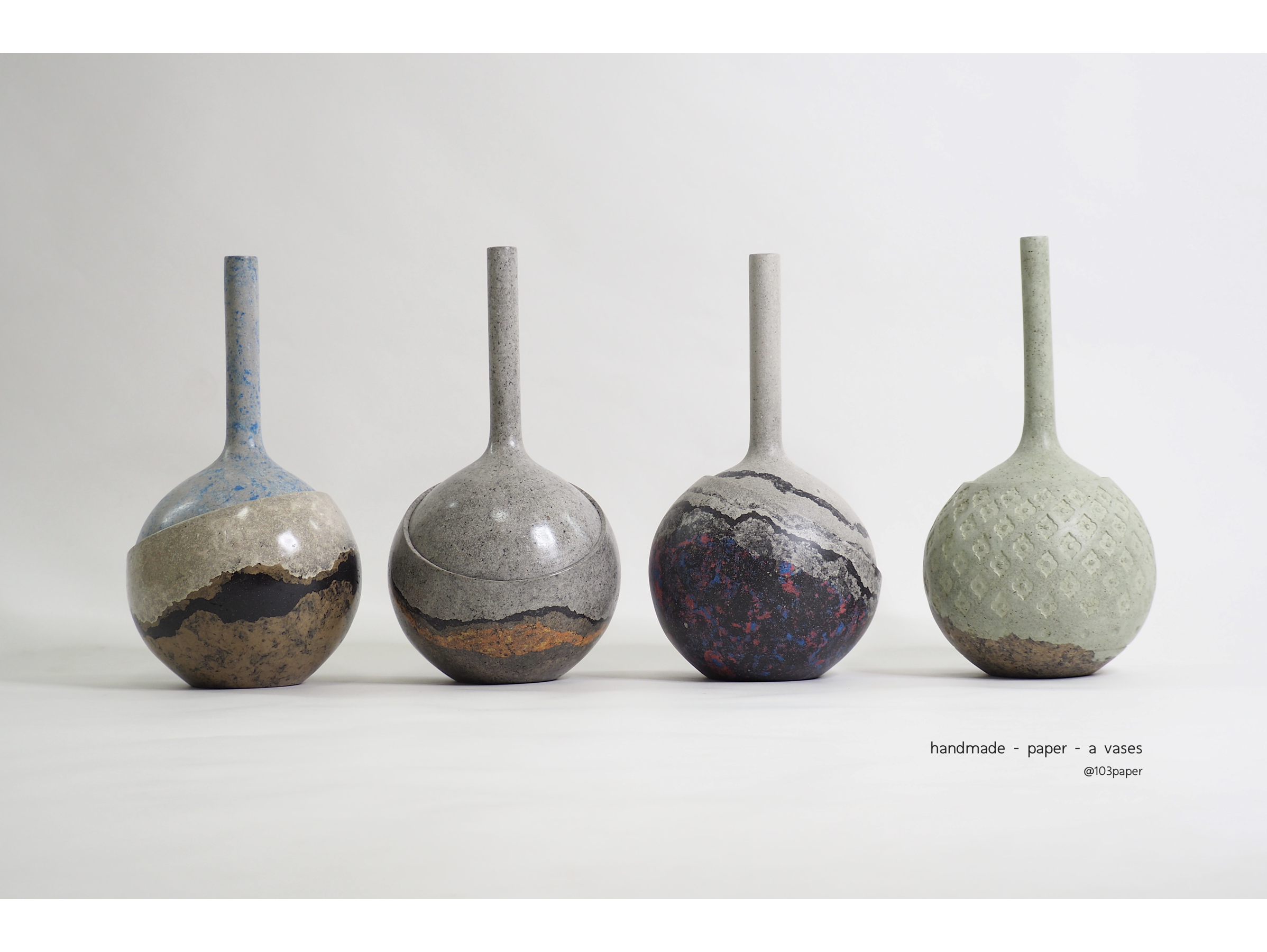 103PAPER NO.51 : PAPER VASE - Our designs give new life to recycled paper and other natural materials, Handmade sculptures , Which is created piece by piece. 103PAPER NO.51 : PAPER VASE - Our designs give new life to recycled paper and other natural materials, Handmade sculptures , Which is created piece by piece.