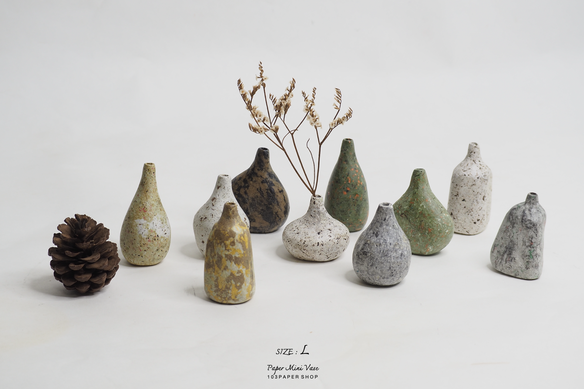 103PAPER NO.48 : PAPER MINI VASE - Our designs give new life to recycled paper and other natural materials, Handmade sculptures , Which is created piece by piece. 103PAPER NO.48 : PAPER MINI VASE - Our designs give new life to recycled paper and other natural materials, Handmade sculptures , Which is created piece by piece.