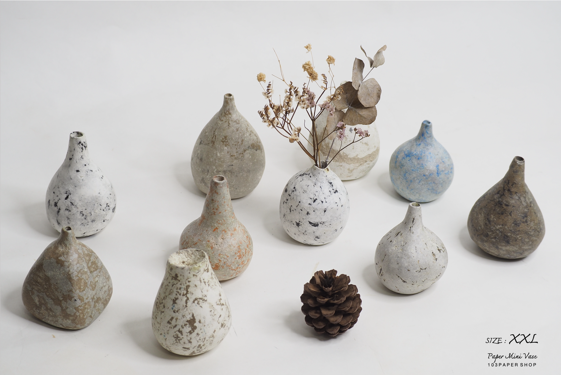 103PAPER NO.48 : PAPER MINI VASE - Our designs give new life to recycled paper and other natural materials, Handmade sculptures , Which is created piece by piece. 103PAPER NO.48 : PAPER MINI VASE - Our designs give new life to recycled paper and other natural materials, Handmade sculptures , Which is created piece by piece.