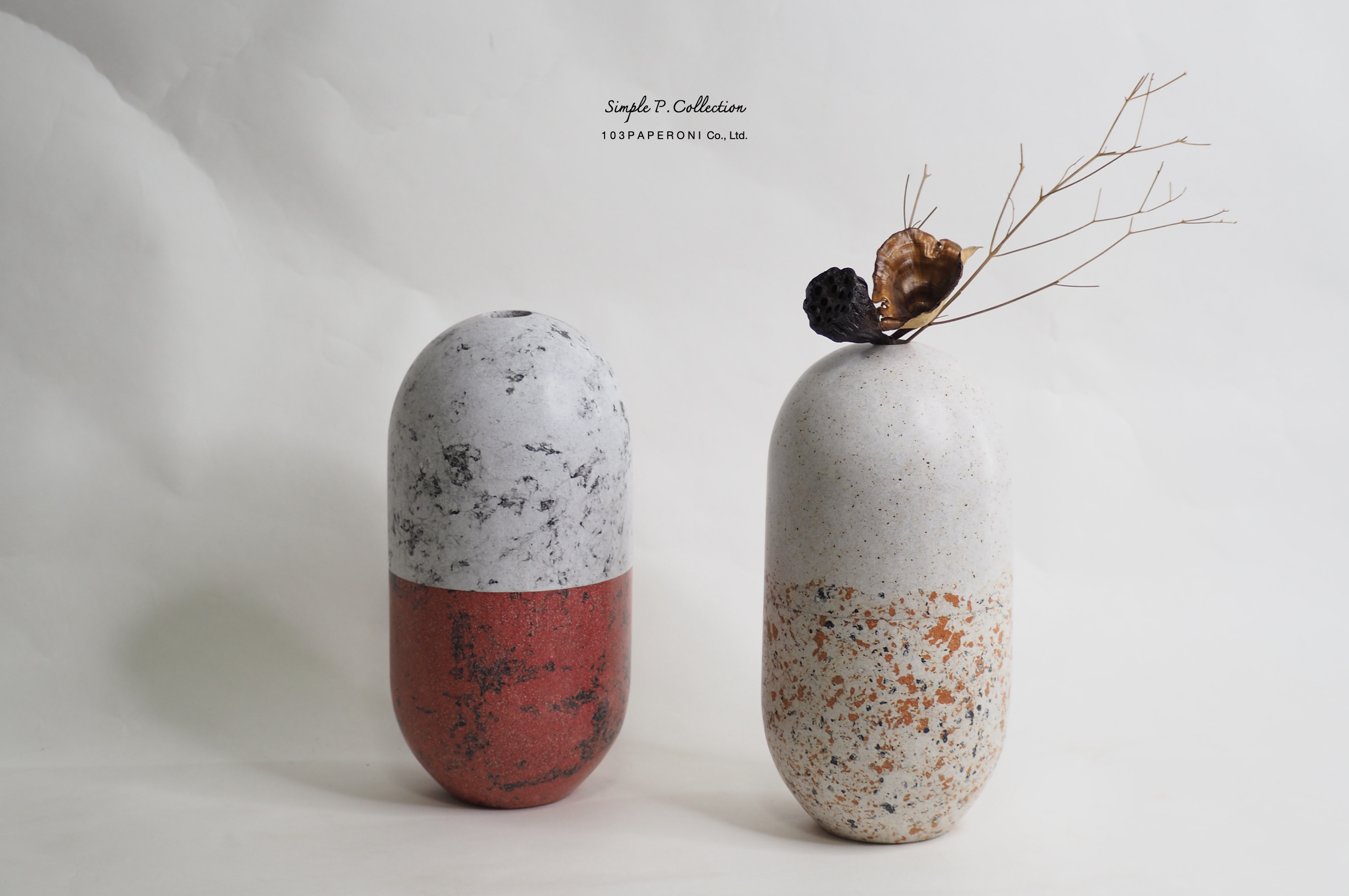 SIMPLY P COLLECTION NO.2 : PAPER VASE - Our designs give new life to recycled paper and other natural materials, Handmade sculptures , Which is created piece by piece. SIMPLY P COLLECTION NO.2 : PAPER VASE - Our designs give new life to recycled paper and other natural materials, Handmade sculptures , Which is created piece by piece.