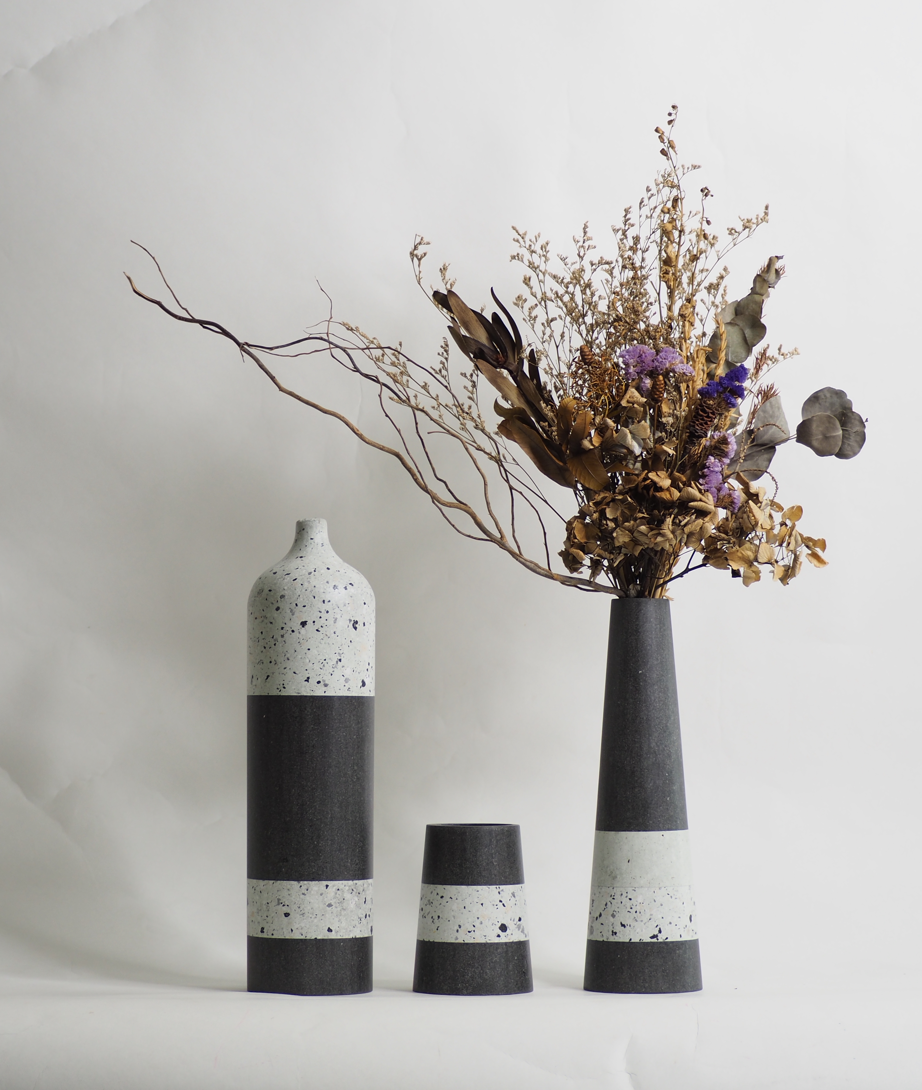 NEXTS NO.3  :  PAPER VASE  -  Our designs give new life to recycled paper and other natural materials,  Handmade sculptures , Which is created piece by piece.