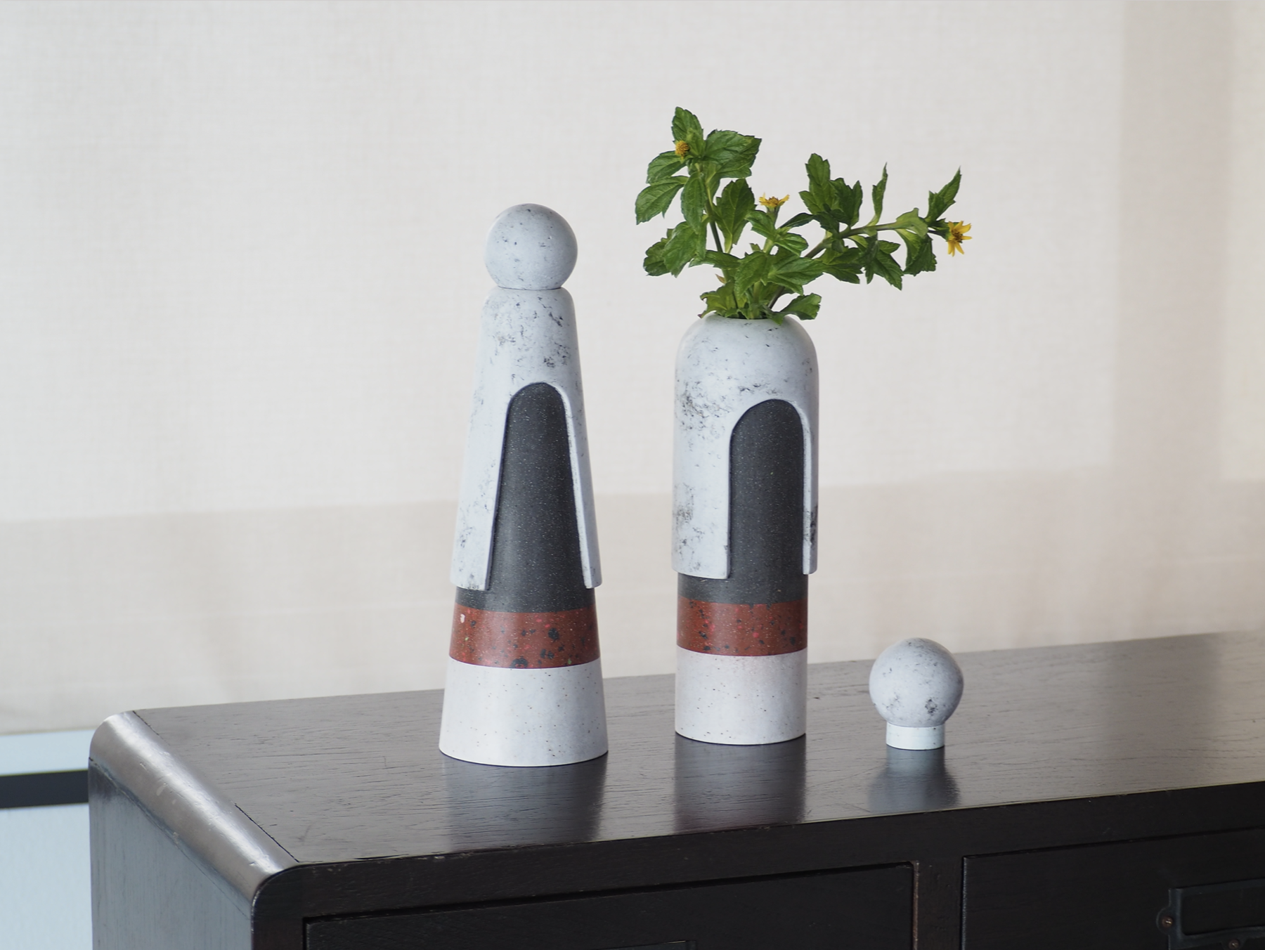 MR. & MRS. DUAL   :  PAPER SCULPTURE AND PAPER VASE ( 2 FUNCTIONS )  -  Our designs give new life to recycled paper and other natural materials,  Handmade sculptures , Which is created piece by piece.
