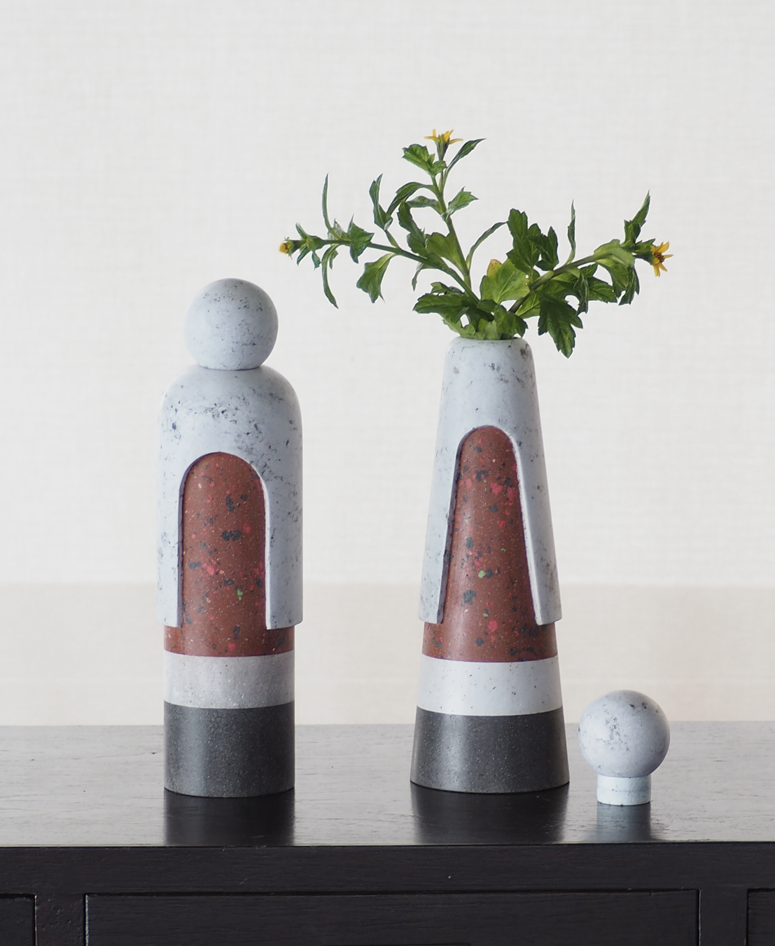 MR. & MRS. DUAL   :  PAPER SCULPTURE AND PAPER VASE ( 2 FUNCTIONS )  -  Our designs give new life to recycled paper and other natural materials,  Handmade sculptures , Which is created piece by piece.