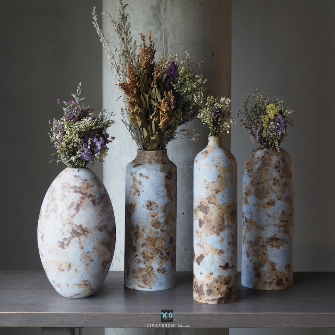 RE.53 - RE.56 : PAPER VASE - Our designs give new life to recycled paper and other natural materials, Handmade sculptures , Which is created piece by piece. RE.53 - RE.56 : PAPER VASE - Our designs give new life to recycled paper and other natural materials, Handmade sculptures , Which is created piece by piece.