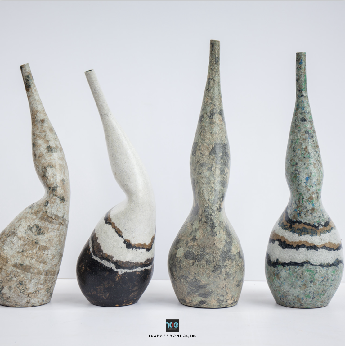 103PAPER NO.12 : PAPER VASE - Our designs give new life to recycled paper and other natural materials, Handmade sculptures , Which is created piece by piece. 103PAPER NO.12 : PAPER VASE - Our designs give new life to recycled paper and other natural materials, Handmade sculptures , Which is created piece by piece.